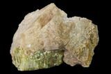 Yellow-Green Fluorapatite Crystal in Calcite - Ontario, Canada #137101-2